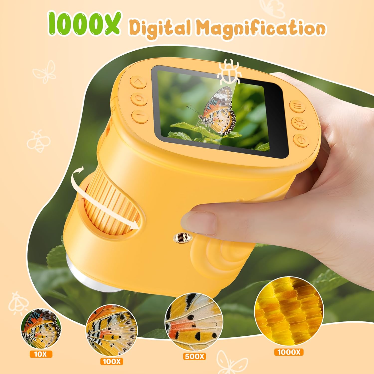 Microscope Kids Science - 1000X ручной цифровой микроскоп для детей