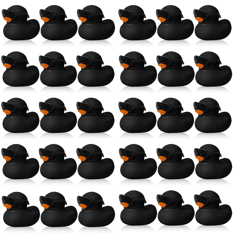Rubber Duck Bath - 6/12/24/48 шт. черные резиновые утки с