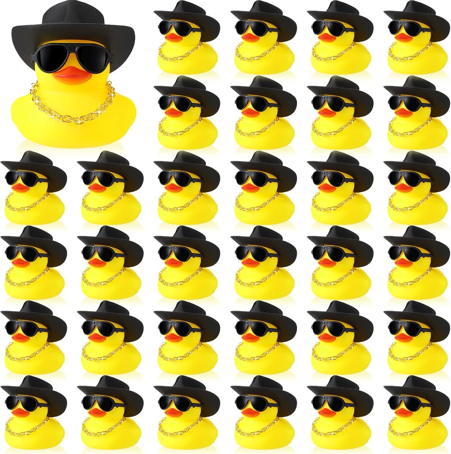 Rubber Duck Bath - 6/12/24 шт. Ковбойские резиновые уточки, миниатюрные