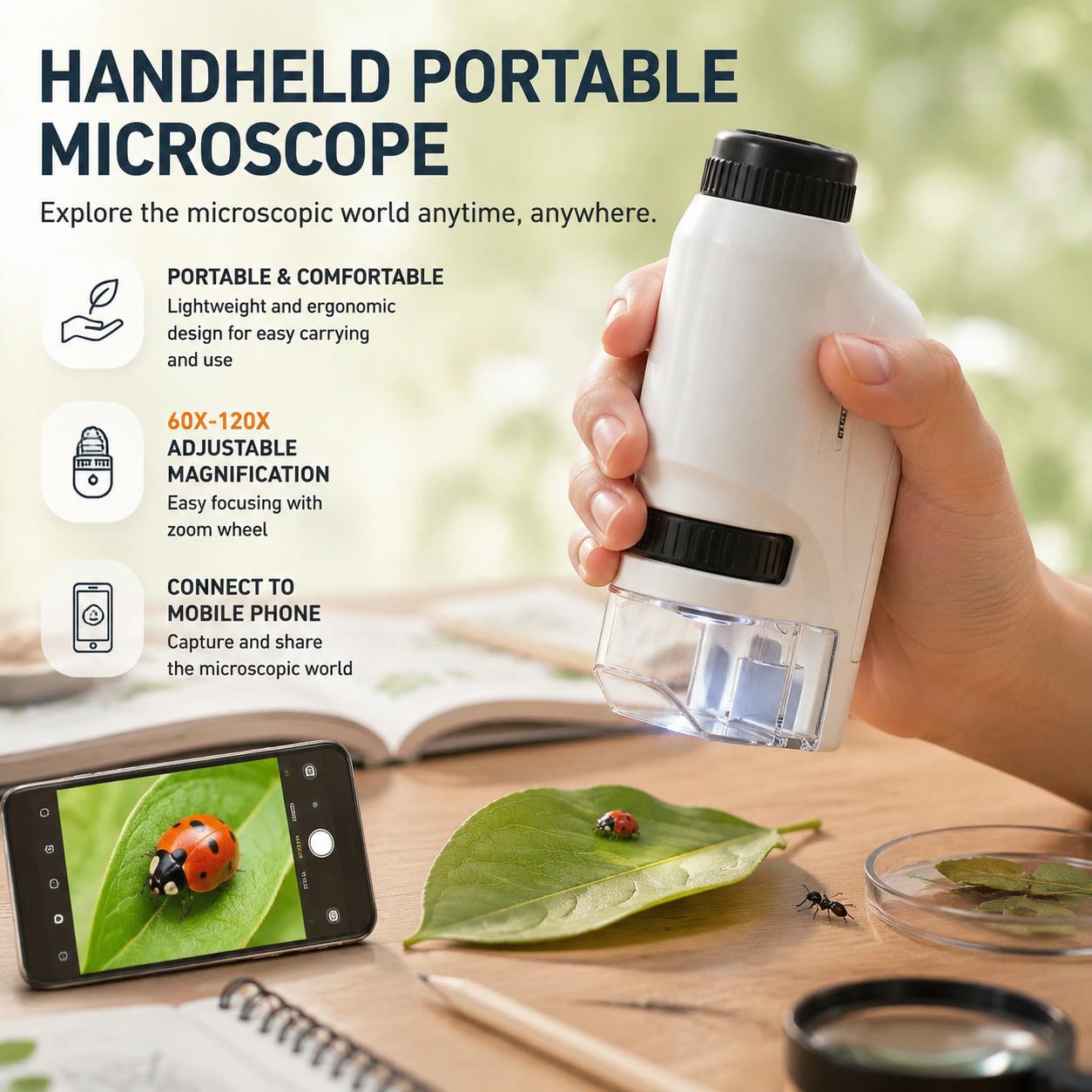 Мини-микроскоп карманный 60x 1 – обзор и цена Microscope Kids Science