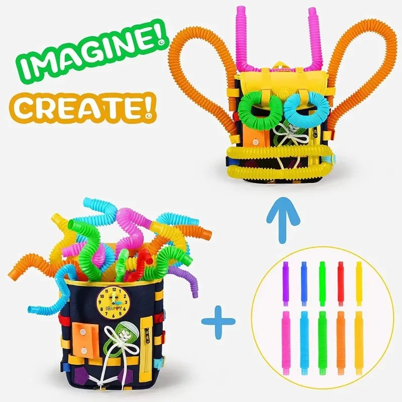 Фетровый рюкзак Монтессори для – обзор и цена Kids Zipper Toys